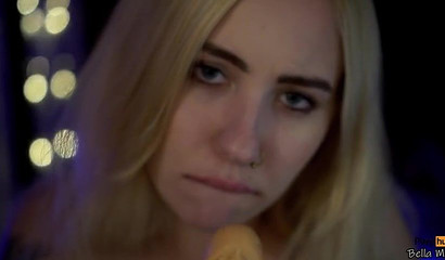 Blonde's Deepthroat Toy Session