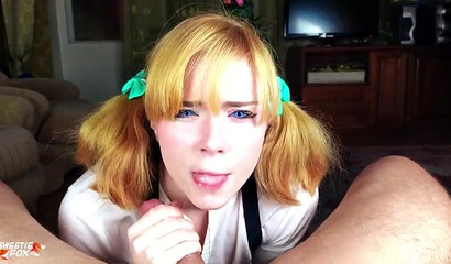 Deepthroating and cum swallowing never looked better and more arousing