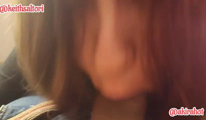 Slutty babe licks my boner until cumming hard