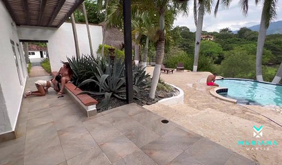 Curvy Latinas Mariana Martix & Sara Blonde having an outdoor 3some