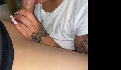 Breathtaking blonde blowing her ex boyfriend