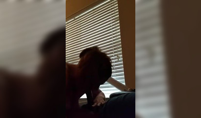 Horny escort swallows cum load after giving a BJ