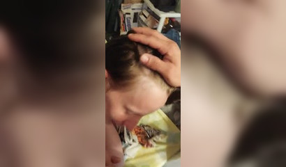 Naked tattooed teen sucks and fucks in POV