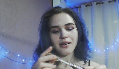 ASMR action with Emo slut