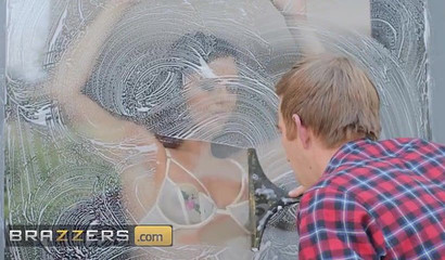 Hottie Ruby Sims gets choked and fucked by a big-dicked dude