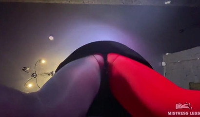 Trampling, facesitting and foot gagging with a cruel mistress