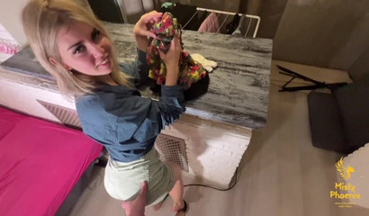 Blonde Neighbor's Dorm Room Romp