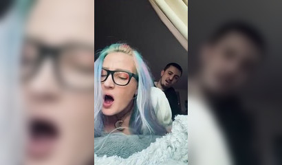 Filling Her Mouth and Pussy Before Dinner