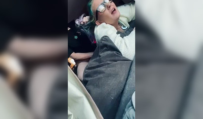 Filling Her Mouth and Pussy Before Dinner