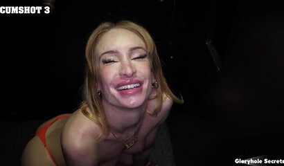 Amazing gloryhole blowjobs mixed with cumshot and handjob action