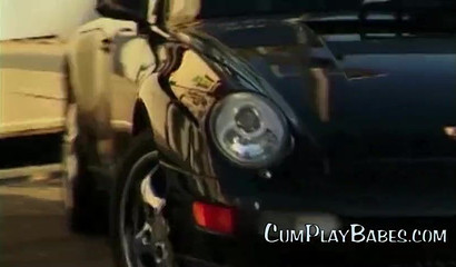 Naughty babes show off their hot cock sucking skills and get facialed