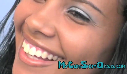 Amateur Latina vixens get their pretty faces sprayed in compilation