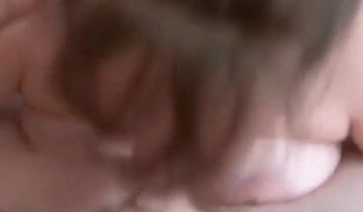 Beautiful amateur cougar with big tits blowing stiff rod in POV