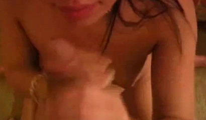 Latina MILF with glasses sucking big boner in homemade video