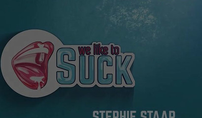 Skinny brunette girl with tiny tits Stephie Staar shows her blowjob skills