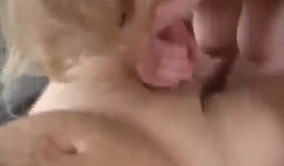 Blonde stepsister with big natural boobs bends over for blowjob