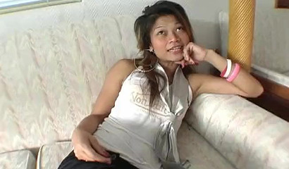 Exotic Asian thot reveals her hot body and gives BJ