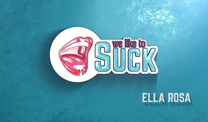 Beautiful model Ella Rosa pleases dick with her cute mouth and swallows jizz