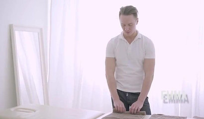 Adorable Russian enjoys every inch of that cock on massage table