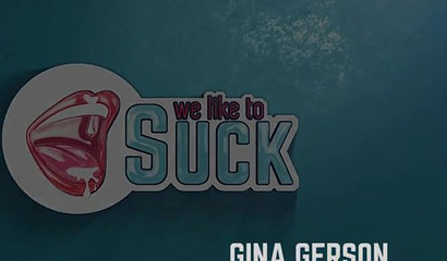 Skinny bitch Gina Gerson gets her throat and love hole banged