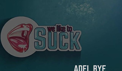 Horny teen Adel Bye takes stiff boner from behind after blowjob