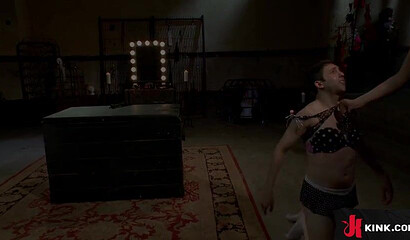 Maitresse Madeline uses her male slave for sensational blowjob