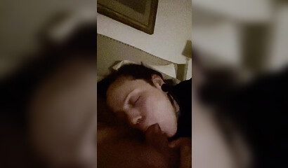 My horny Goth wife makes me cum whenever she blows my big cock