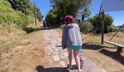 It feels so good when my redhead girlfriend sucks me off ath the beach