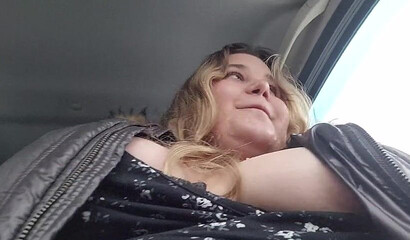 POV Facial on Cute MILF in Public