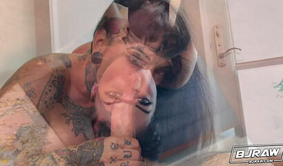 Horny whores are giving passionate blowjob and rimjob - compilation