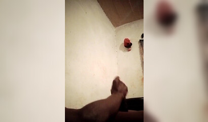 Lustful dude is jerking off his hot big black cock because he wants to cum