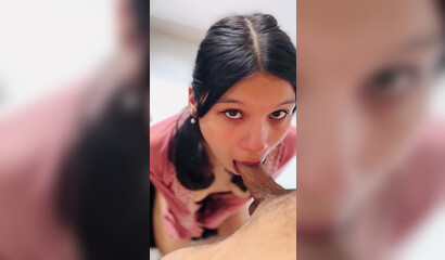 After an intense handjob the Asian chick gives a sloppy blowjob