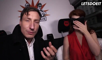 Redhead Rides Hard on the Bus