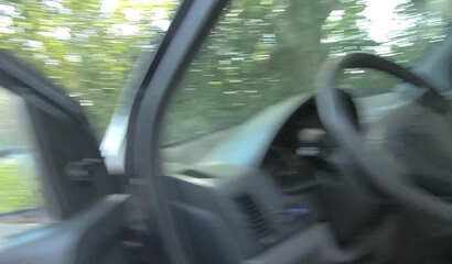 Sylvie Popp's Public Deepthroat and Cumshot in the Car
