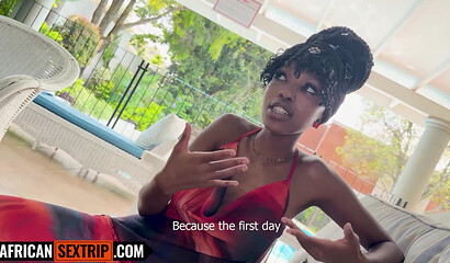 Young Adult with Big Tits Deepthroats a BWC