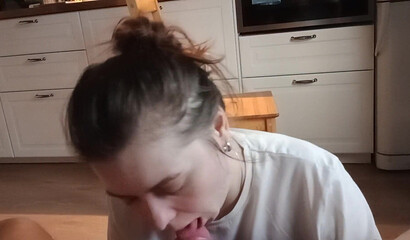 Amateur MILF Deepthroats and Swallows Every Drop
