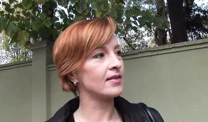 Mature Redhead's Deepthroat Skills