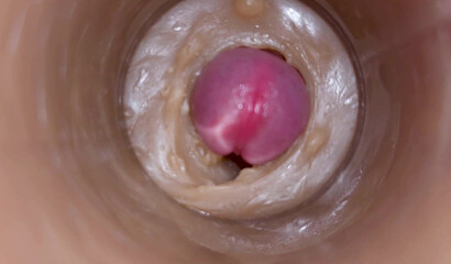 Camera captures cum squirting inside my pussy