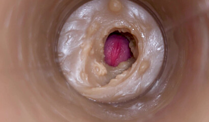 Camera captures cum squirting inside my pussy
