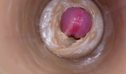 Camera captures cum squirting inside my pussy