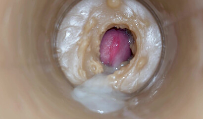 Camera captures cum squirting inside my pussy