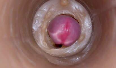 Camera captures cum squirting inside my pussy