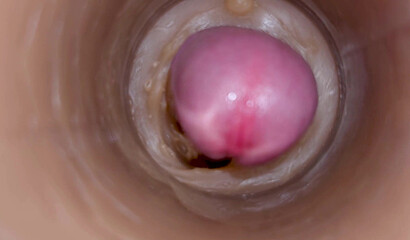 Camera captures cum squirting inside my pussy