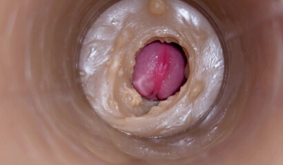 Camera captures cum squirting inside my pussy