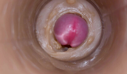 Camera captures cum squirting inside my pussy