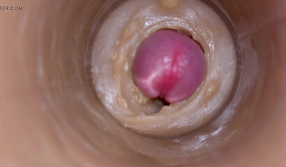Camera captures cum squirting inside my pussy