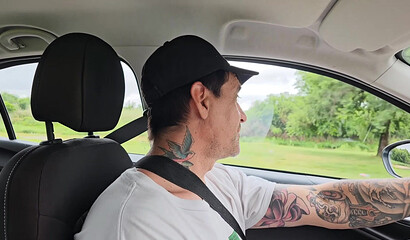 My Blonde Wife's Roadside Treat: A Big Dick Blowjob in the Car