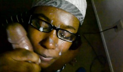 Getting her face covered after a hard slap