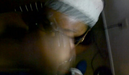 Getting her face covered after a hard slap