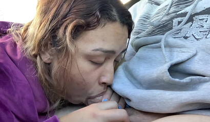 Roadside Surprise: Truck Stop Blowjob and Facial